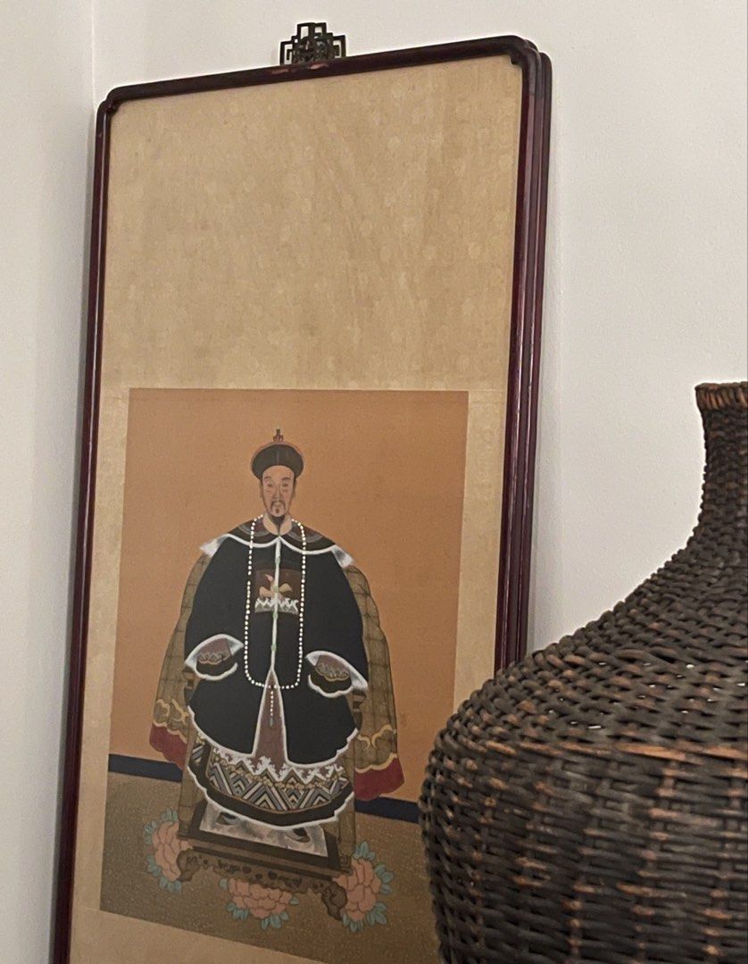 Chinese Ancestor Portrait Paintings (Pair) (Category: Wall Decor) located in Quezon City. Submitted by mialla (Listing ID 1421988527, Image 3). Description: - Artist Name : Unknown, unsigned - Artwork Title : Pair of Chinese Ancestor Paintings in Rosewood Frame - Year : 19th-20th Century - Medium : Ink and Paint on Paper and Silk - Size : 119cm x 59cm - Provenance : Family heirloom from grandmother’s collection (80s/90s).