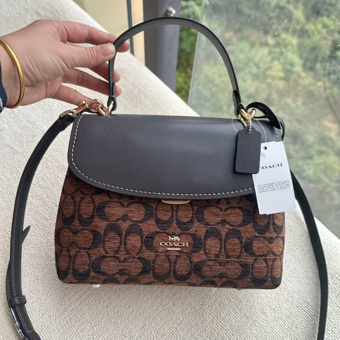 Coach Emory Top Handle Bag In Signature Chenille (Women Crossbody Sling ...