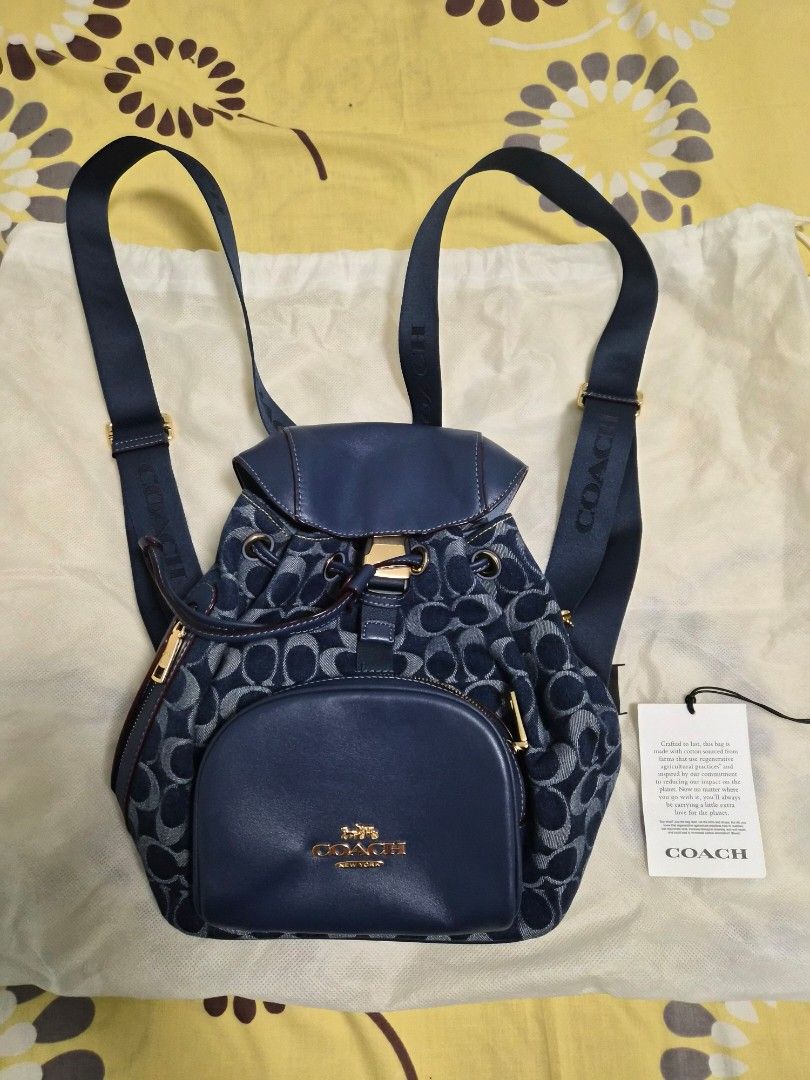 Coach Signature Denim Backpack (Category: Luxury Bags & Wallets) located in Rizal. Submitted by sha_ag (Listing ID 1422294007, Image 1). Description: bought in Japan Coach outlet. used 2x only.. like new condition.