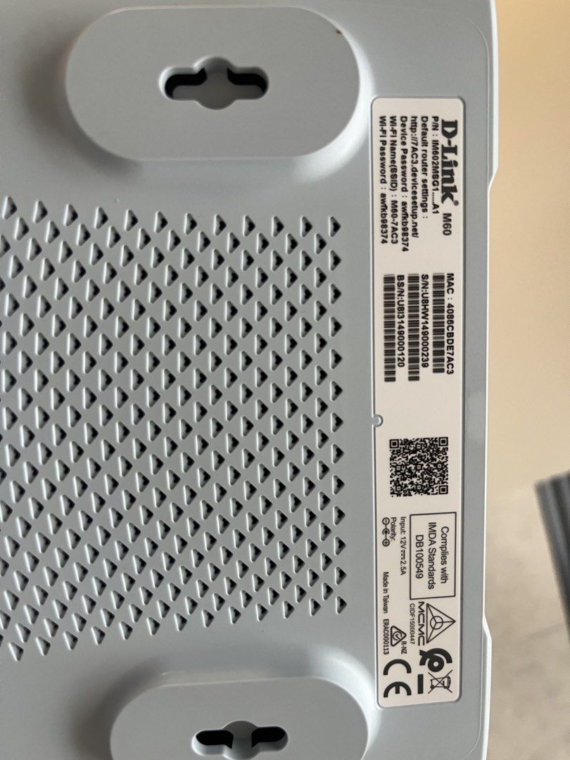 M60m Router Dialog Password Sticker D-Link M60 Wireless Router, Computers & Tech, Parts & Accessories ...
