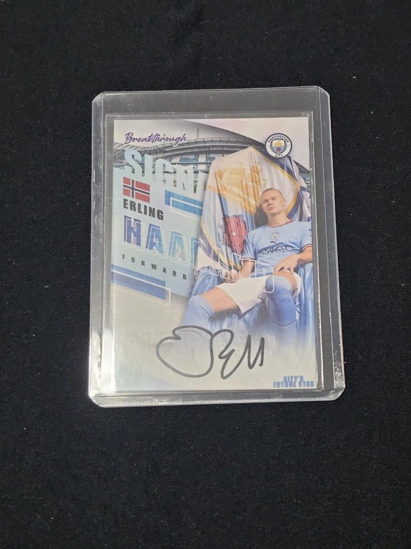 Erling Haaland Breakthrough Signature Card (Custom card), Toys ...