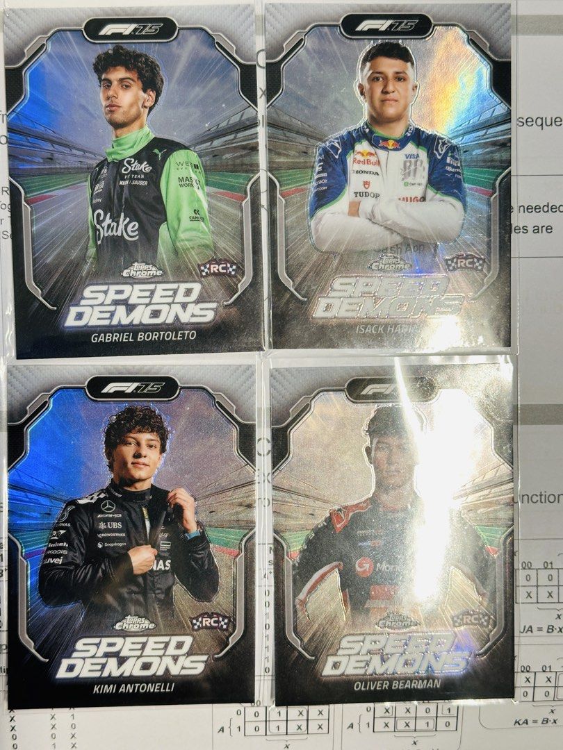 F1 Chrome Speed Demons RCX Trading Cards Set, Hobbies & Toys, Toys ...