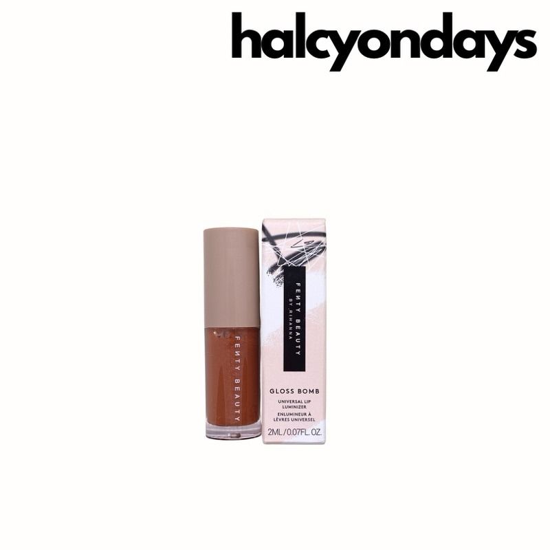 Fenty Beauty Gloss Bomb Universal Lip Luminizer (2ML) (Category: Makeup) located in San Mateo. Submitted by halcyondays_ (Listing ID 1422372073, Image 1). Description: Fenty Beauty Mini Gloss Bomb Lip Gloss Lip Cream Gloss Bomb Heat TAKE NOTE: 2 ML SAMPLE SIZE SHADE: FENTY GLOW - PHP 635 HOT CHERRY - PHP 635 One luscious swipe of Gloss Bomb’s XXL wand gives lips more to love, while conditioning shea butter enriches from within. Wearing Gloss Bomb