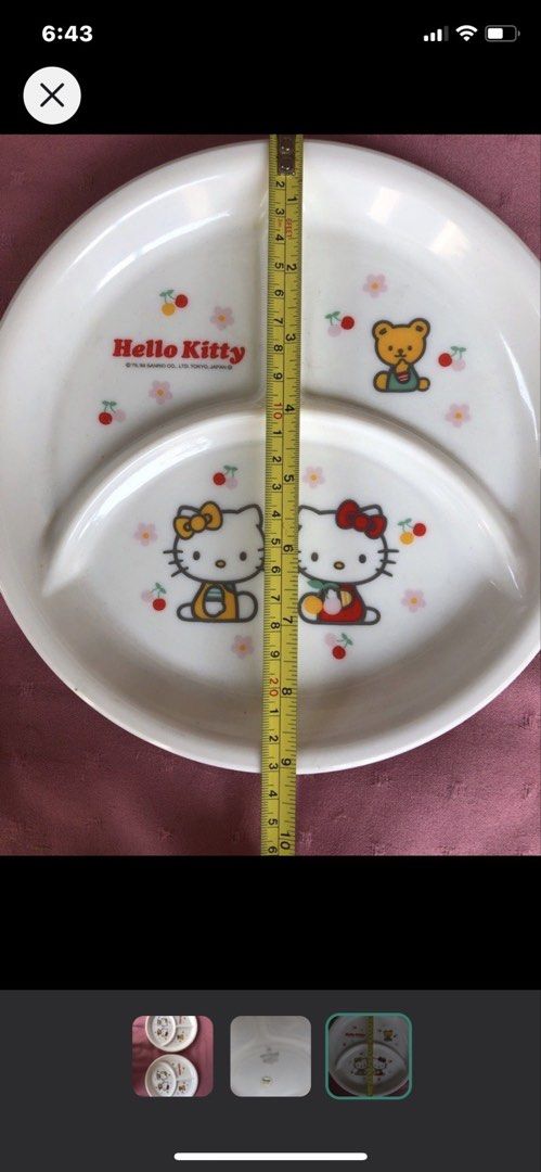 Hello Kitty Arcopal Divided Plate (Category: Dinnerware & Cutlery) located in Manila. Submitted by lunafloppy (Listing ID 1422319398, Image 3). Description: No scratches or hairlines..