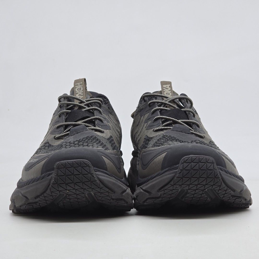 Hoka x Satisfy - Clifton LS (Category: Sneakers) located in Malabon City. Submitted by buynflex (Listing ID 1422374240, Image 2). Description: Hoka x Satisfy - Clifton LS Color: Forge Iron Size 8.5US Mens Gently Used Good Condition Normal Sign of Use * Replaced Laces.