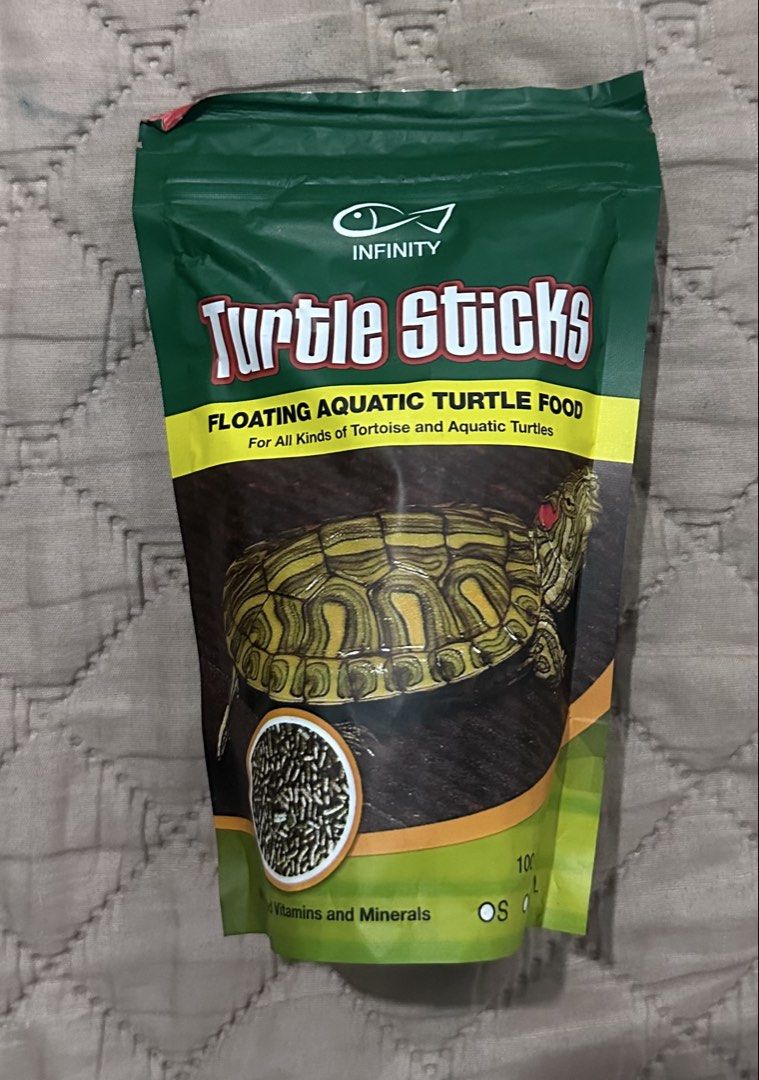 Infinity Turtle Sticks (For Aquatic Turtles or Tortoise) (Category: Pet Food) located in Manila. Submitted by seaottercat (Listing ID 1422365587, Image 2). Description: Infinity Turtle Sticks (Unsealed and Opened) Unsealed: ₱60 Opened : ₱39 RFS: won't be using it na since my turtle passed away :( Mode of Payment: Gcash/Maya/Seabank(Maribank) DM ME FOR MORE PHOTOS!!! .