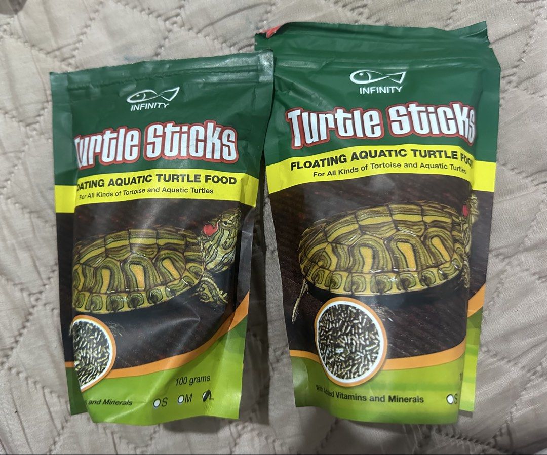 Infinity Turtle Sticks (For Aquatic Turtles or Tortoise) (Category: Pet Food) located in Manila. Submitted by seaottercat (Listing ID 1422365587, Image 1). Description: Infinity Turtle Sticks (Unsealed and Opened) Unsealed: ₱60 Opened : ₱39 RFS: won't be using it na since my turtle passed away :( Mode of Payment: Gcash/Maya/Seabank(Maribank) DM ME FOR MORE PHOTOS!!! .
