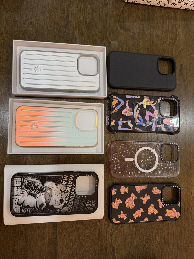 Iphone 15 Pro Max Case (Category: Cases & Sleeves) located in Quezon City. Submitted by decluttermsdt (Listing ID 1422324859, Image 1). Description: Take all for 3k ; all authentic except for Rim*wa Silver Aluminum.