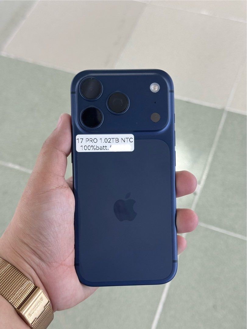 Iphone 17 Pro 1TB 100% batt FU NTC No issue (Category: iPhone 17 Series) located in San Juan City. Submitted by javedsgadgetshop (Listing ID 1422348494, Image 1). Description: INSTALLMENT OPTIONS : SPAY LATER / GGIVES / CREDIT CARD! WE BUY AND SELL SO PWEDE MAGBINTA OR SWAP ! Quick Specs : 💵 Iphone 17 Pro •1TB •NTC Variant •100% batt health •Factory Unlock •98% Smoothness •No hidden issue | No Repaired •100% Authentic | Not Refurbished •w/ OEM C