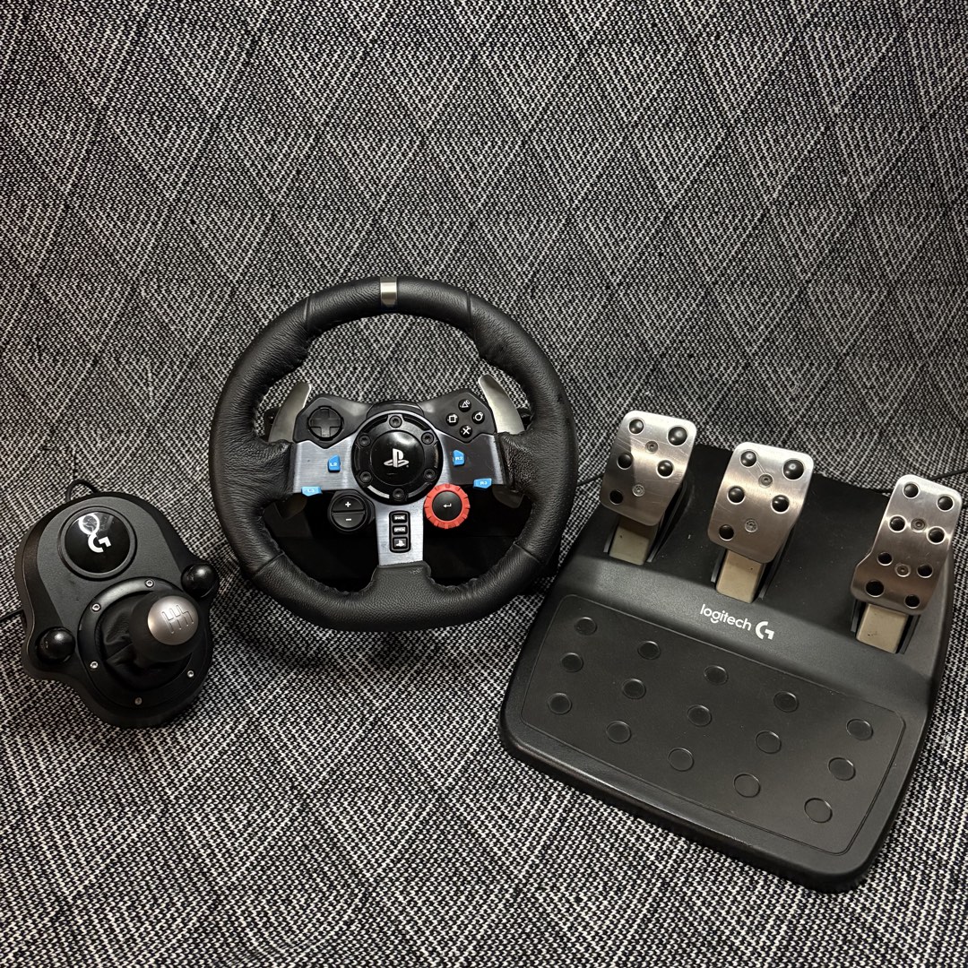Logitech G29 Driving Force Steering Wheel Pedal Sim Racing w H Pattern ...