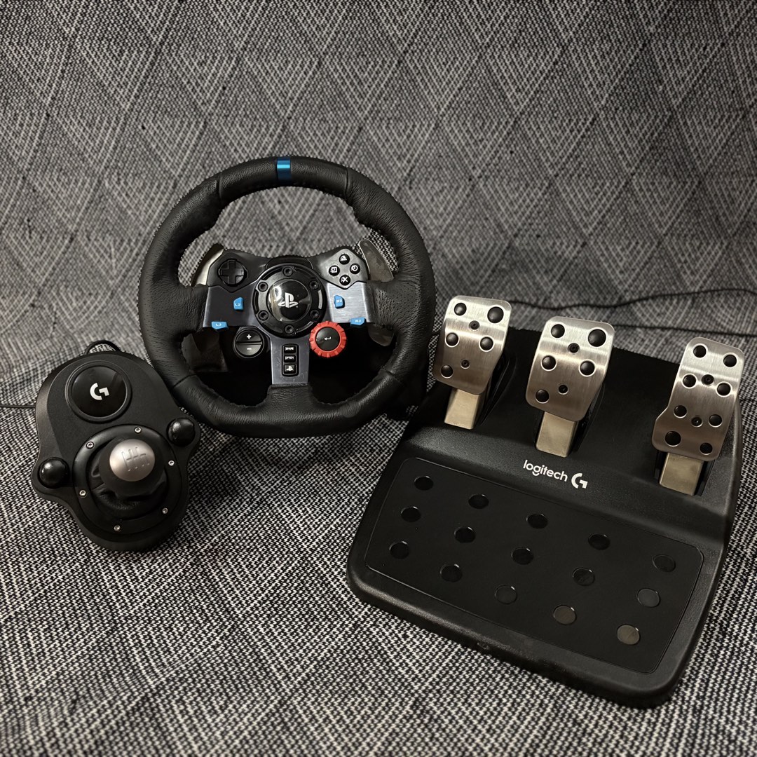 Logitech G29 Driving Force Steering Wheel Pedal Sim Racing w H Pattern ...