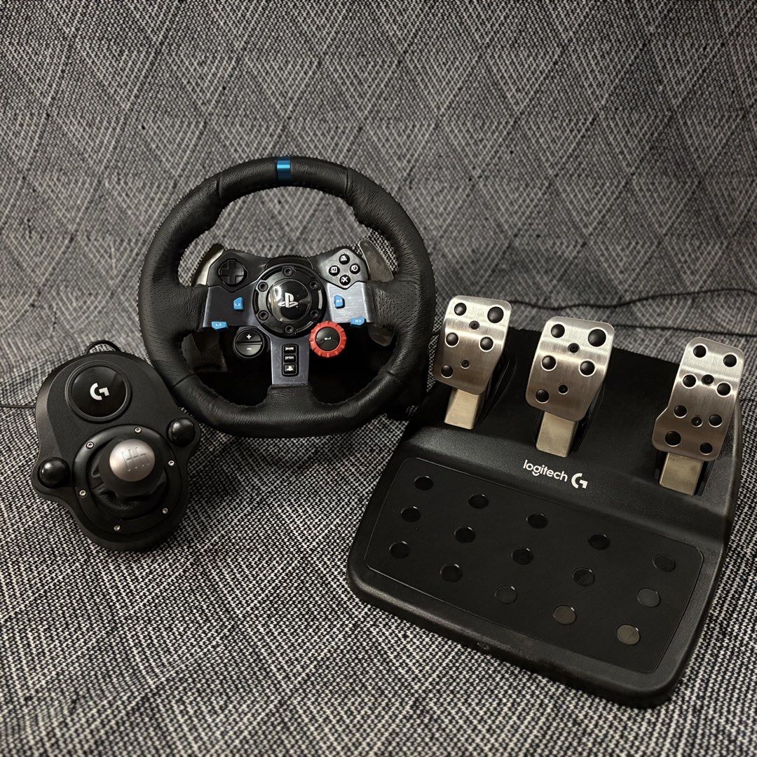 Logitech G29 Driving Force Steering Wheel Pedal Sim Racing w H Pattern ...