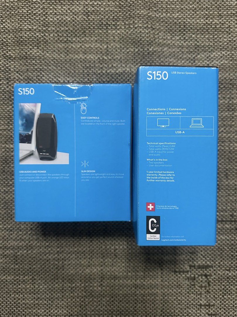 Logitech S150 USB Speakers (Category: Soundbars, Speakers & Amplifiers) located in Makati City. Submitted by jerbinator11 (Listing ID 1422260515, Image 2). Description: Brand new 100% original, sealed 1 available left.