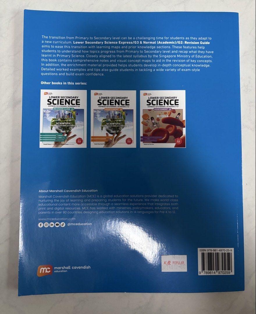 Lower Secondary Science Revision Guide 1B, Hobbies & Toys, Books ...