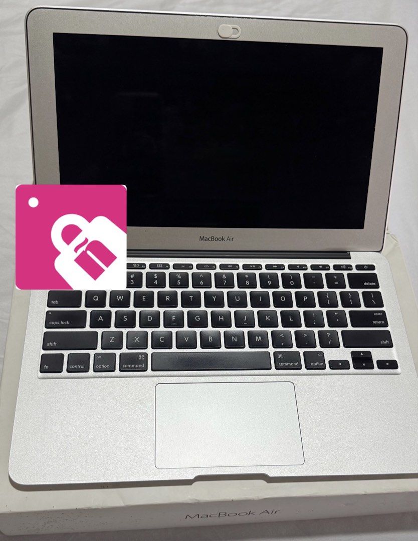 MacBook Air 11-inch (Early 2014 model) (Category: Laptops & Notebooks) located in Antipolo. Submitted by nyeahsells (Listing ID 1422324055, Image 1). Description: Pre-loved Macbook Air 11-inch Early 2014 Model No: A1465 11.6/1.4GHz/4GB/128GB Flash storage Flaw: defective space bar RFS: decluttering Details: - purchased in Power Mac SM Marikina last January 2015 - complete inclusions (outbox, unit, charger, adapter, manual) - no apple stickers inc