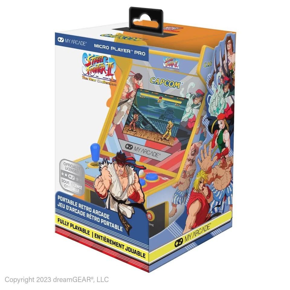 My Arcade - Micro Player PRO Super Street Fighter II (Category: Others) located in Santa Rosa. Submitted by aeonkraft2026 (Listing ID 1422305086, Image 1). Description: Super Street Fighter II: The New Challengers is the ultimate fighting game experience! With four new characters, four new stages, and enhanced gameplay, this is the definitive version of Street Fighter II. With its iconic characters, fluid animation, and enhanced gameplay with new
