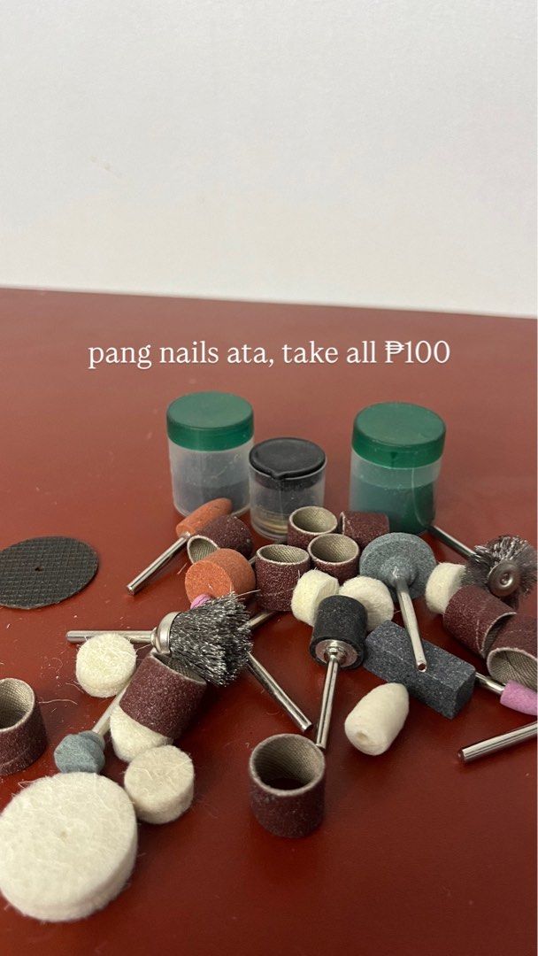 Nail Drill Bits Set - Take All (Category: Hands & Nails) located in Makati City. Submitted by owalatumb (Listing ID 1422272436, Image 1). Description: - All for only P100!.
