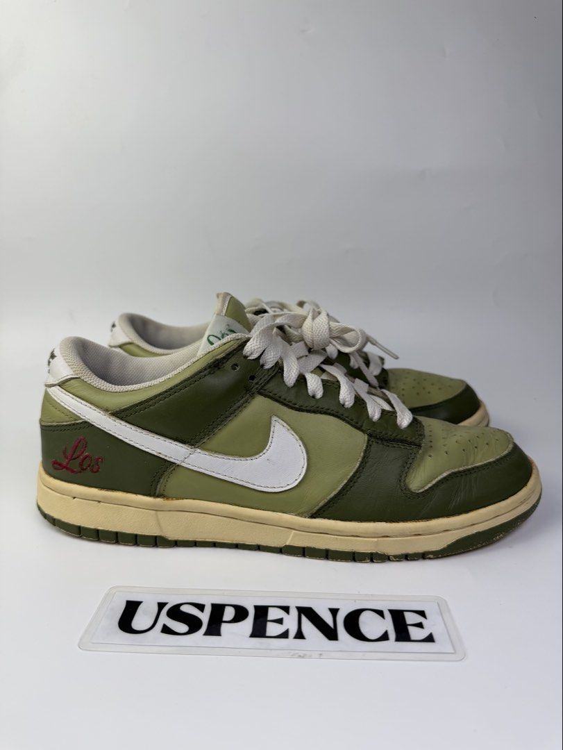 Nike Dunk Low Palm Green (Category: Sneakers) located in Makati City. Submitted by uspence (Listing ID 1422310226, Image 1). Description: Nike Dunk Low Palm Custom pair • Used / Legit (Wearable) • Sz: 8mens / 9.5 Womens pair only • From Nike Dunk Low Los Mexico bought from: swoosheffects ig See Before & After Photo • Pair is fully customized and Restored: Sapatero FB •Note: Base pair is an old pair already restored (reglue/restitch) • Ship: LBC/G