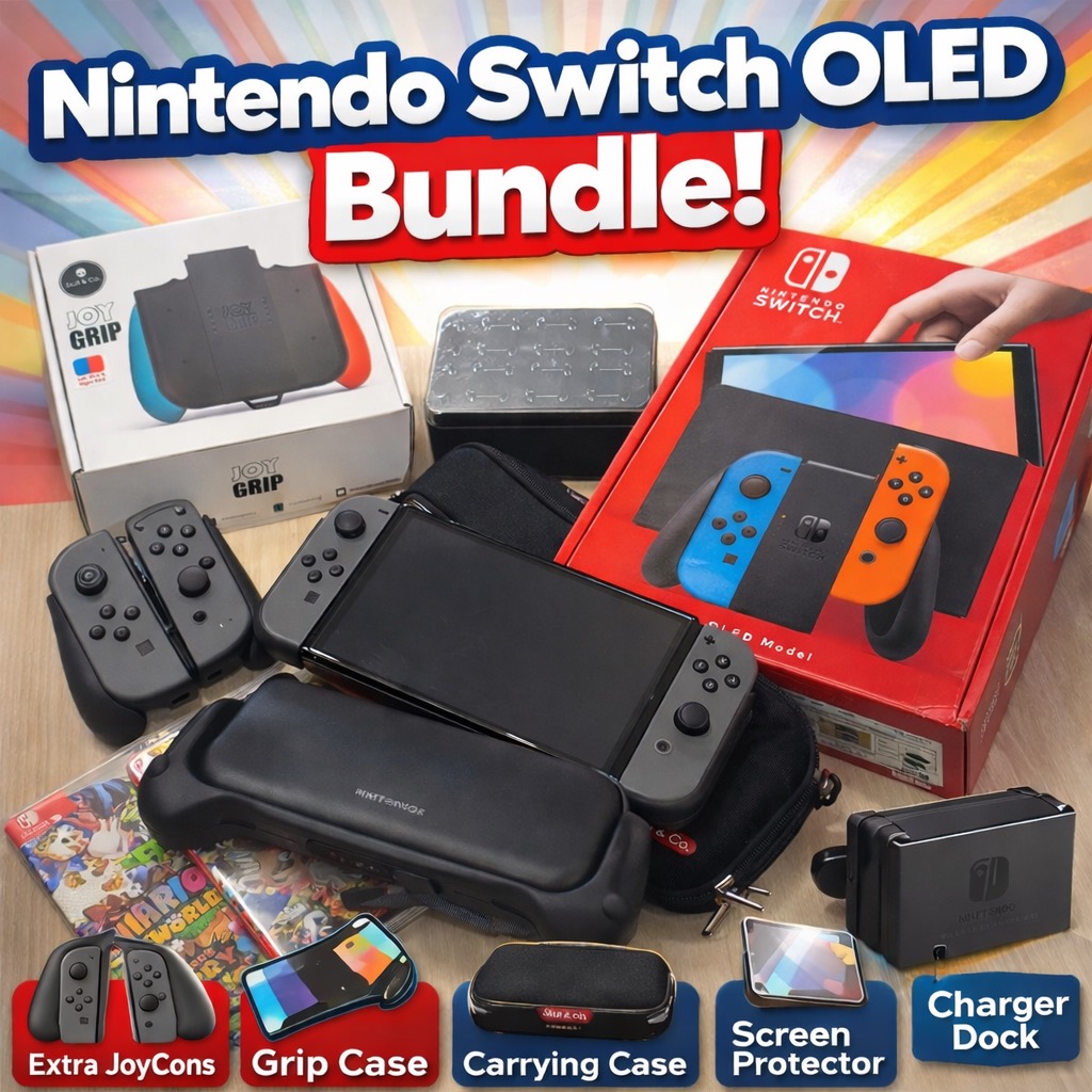 Nintendo Switch OLED Full Set / Bundle / Extra Joycons / Ready to Play ...