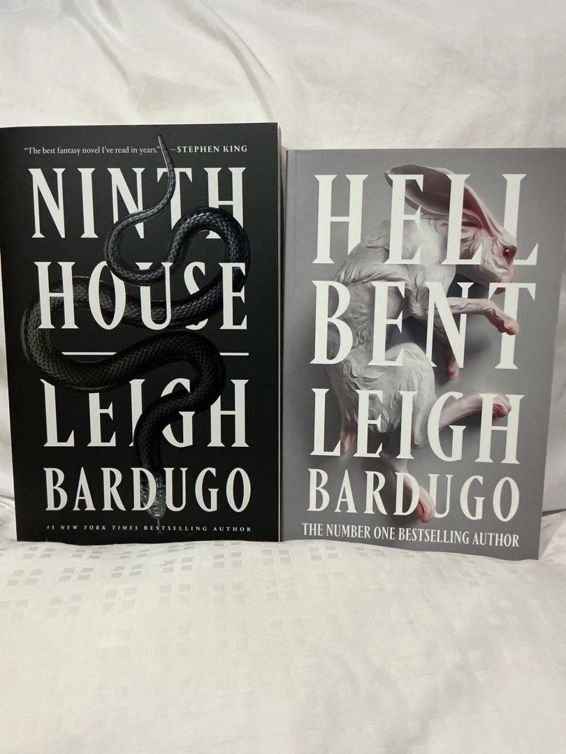 (LAST PRICE) Ninth House & Hell Bent by Leigh Bardugo (Category: Storybooks) located in Cavite. Submitted by audepages (Listing ID 1422264028, Image 1). Description: STILL AVAILABLE Set of two books: Ninth House and Hell Bent by Leigh Bardugo. Both are paperback editions. Ninth House is the first book in the series. The books are in English. The covers feature striking designs with the titles and author's name prominently displayed. The back cove