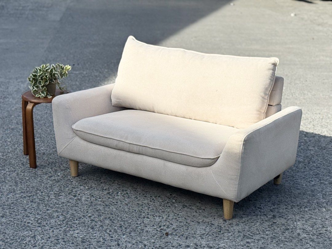 Nitori Minimalist Loveseat Sofa (Category: Sofas) located in Bulacan. Submitted by rock_off.thriftshop.ph (Listing ID 1422278528, Image 1). Description: .