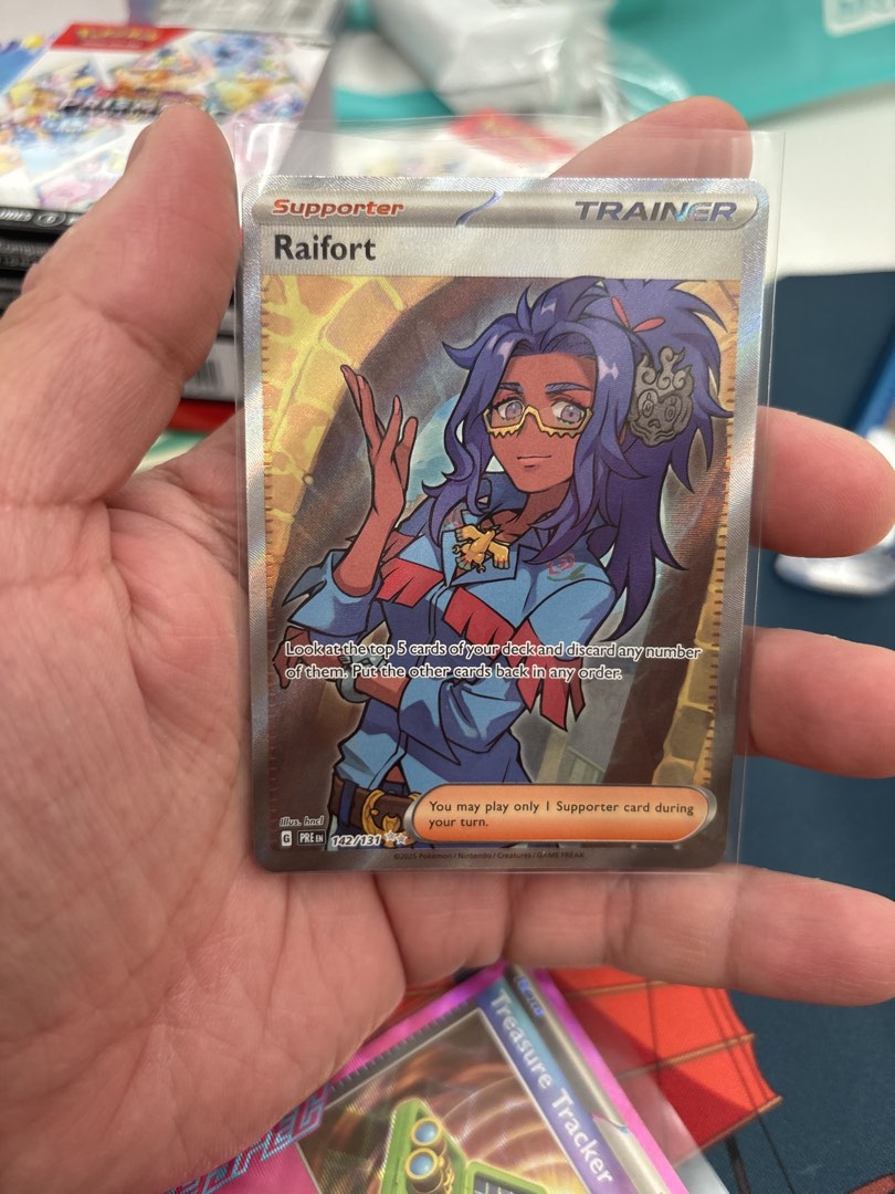 raifort pokemon card full art Ultra Rare (142/131) Prismatic Evolutions Bescards Look at the top 5 cards of your deck and discard any number of them Raifort 142/131 Prismatic Evolutions Ultra