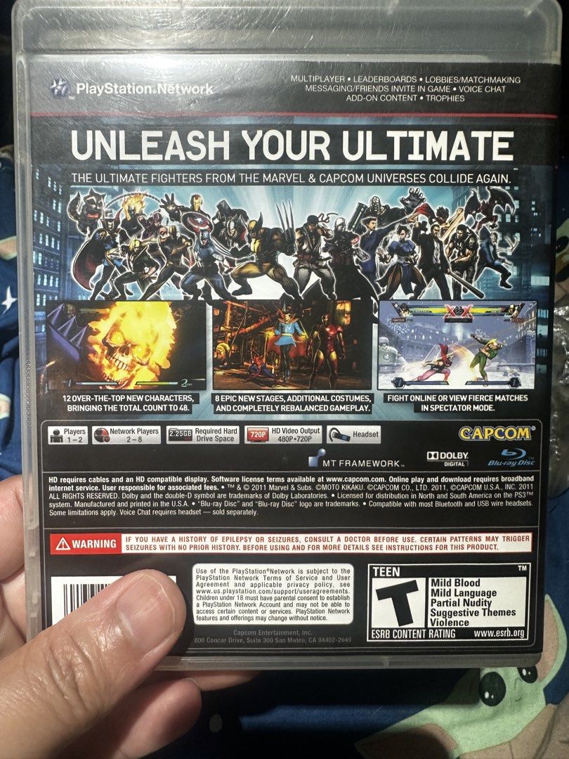 Ultimate Marvel Vs. Capcom 3 - PS3 (Category: PlayStation) located in Manila. Submitted by pauloujavier (Listing ID 1422383804, Image 3). Description: Good day, I’m currently selling my Ultimate Marvel vs. Capcom 3 -PS3 Game region 1 for the amount of PHP 1500 for serious and interested buyers pls. contact me at my cell number-. Note: For meet-up inTaguig City- Market2x or SM Aura or in Lucena City. #genzboss.