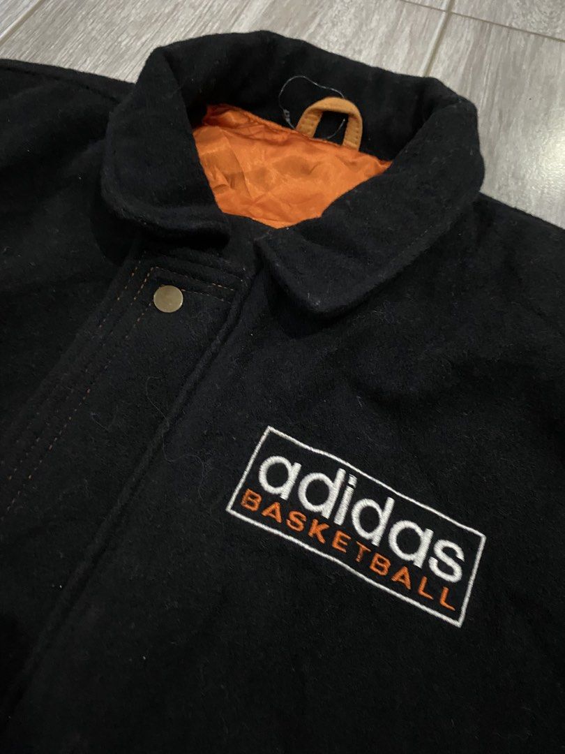 Vintage Adidas Basketball Varsity Jacket (Category: Coats, Jackets and Outerwear) located in Alcala. Submitted by zookarchive (Listing ID 1422304406, Image 3). Description: Vintage Adidas Basketball Varsity Jacket 1980s-1990s Release Size Small 25 x 28 In Very Good Condition no damage , Needs Cleaning only Listing online at 20k+ php Selling for only ₱14,999 shipping at buyers Expense Feel Free to Offer! .