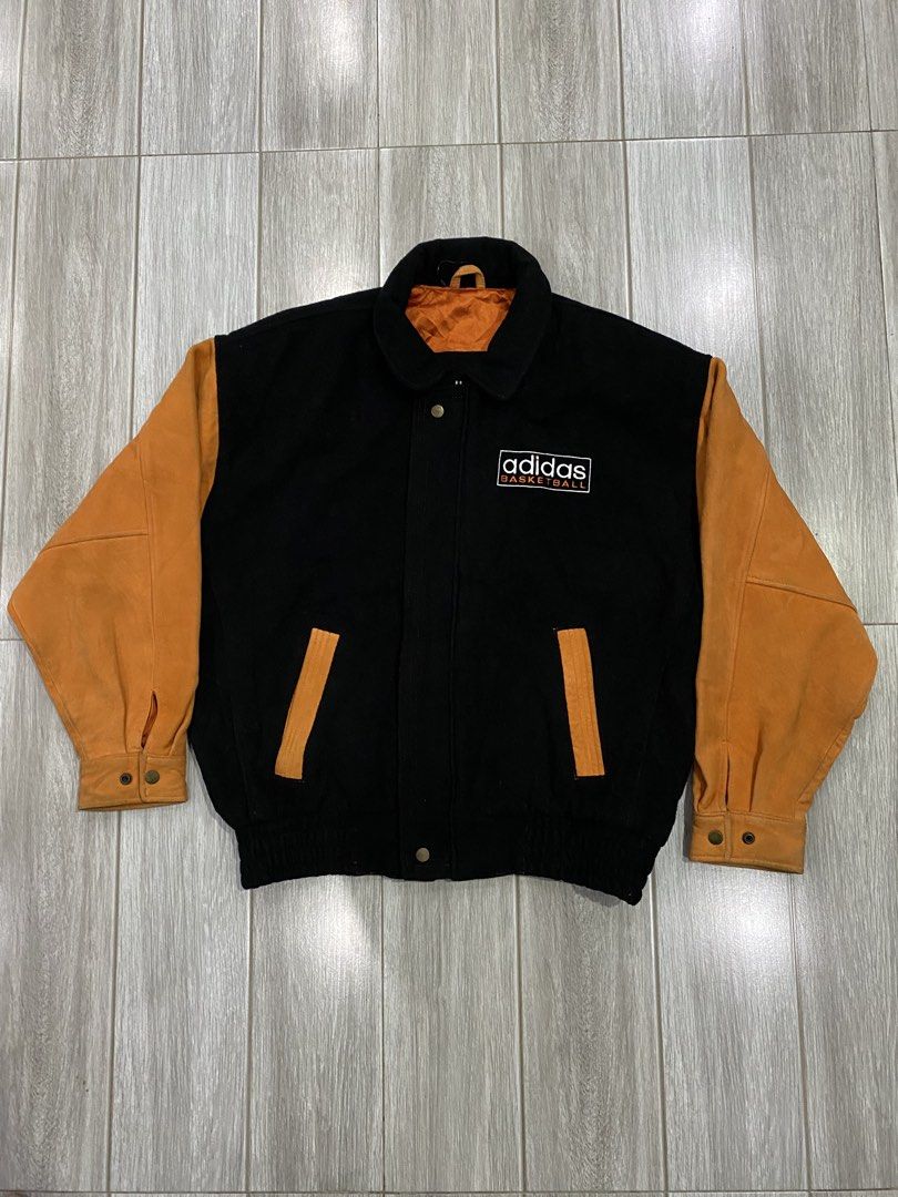 Vintage Adidas Basketball Varsity Jacket (Category: Coats, Jackets and Outerwear) located in Alcala. Submitted by zookarchive (Listing ID 1422304406, Image 1). Description: Vintage Adidas Basketball Varsity Jacket 1980s-1990s Release Size Small 25 x 28 In Very Good Condition no damage , Needs Cleaning only Listing online at 20k+ php Selling for only ₱14,999 shipping at buyers Expense Feel Free to Offer! .