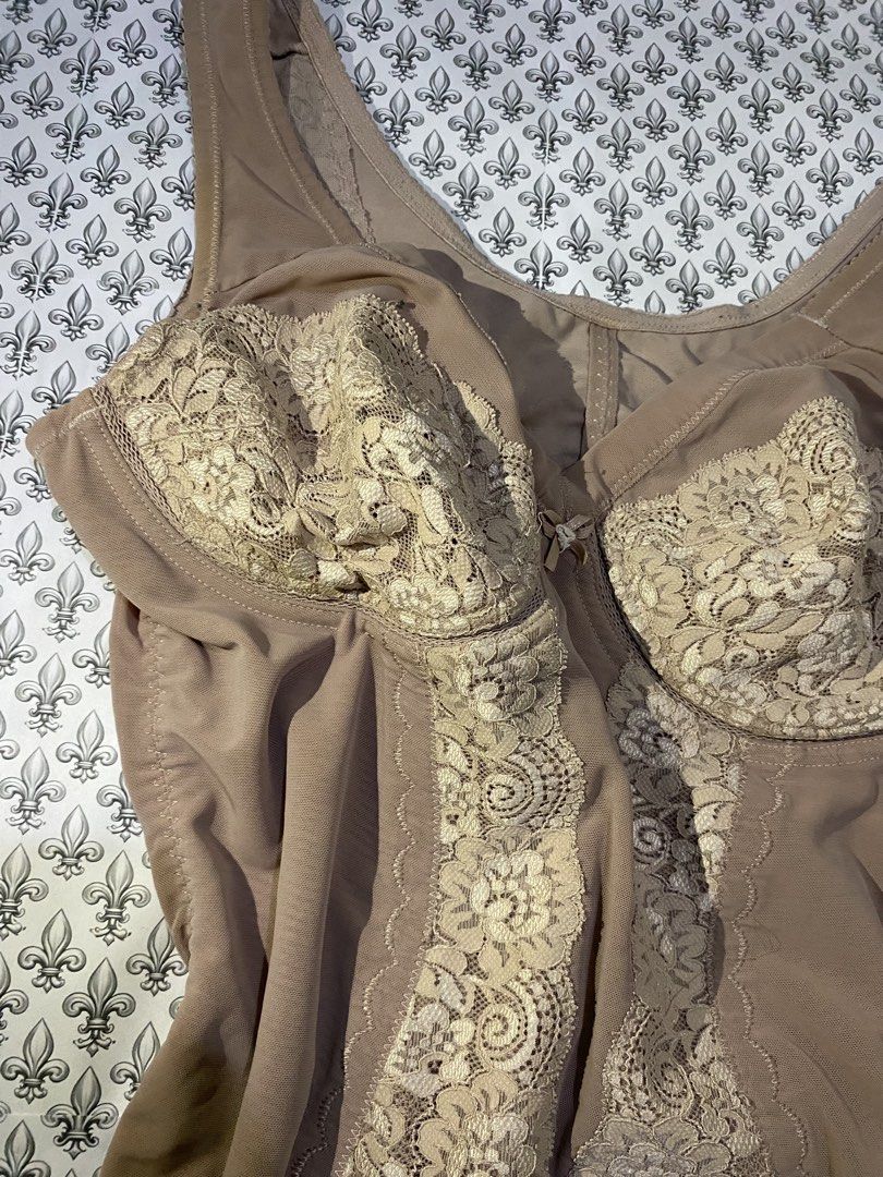 Vintage Beige Lace Bodysuit (Category: Undergarments & Loungewear) located in Ozamiz City. Submitted by sw4gcvnt (Listing ID 1422371505, Image 2). Description: pink-beige shapewear bodysuit ·:*¨༺ ♱✮♱ ༻¨*:· ✚ m: 150 ✚ s: 170 ✚ l: 199 (au) size: m-l length: 22.5 issue: none.