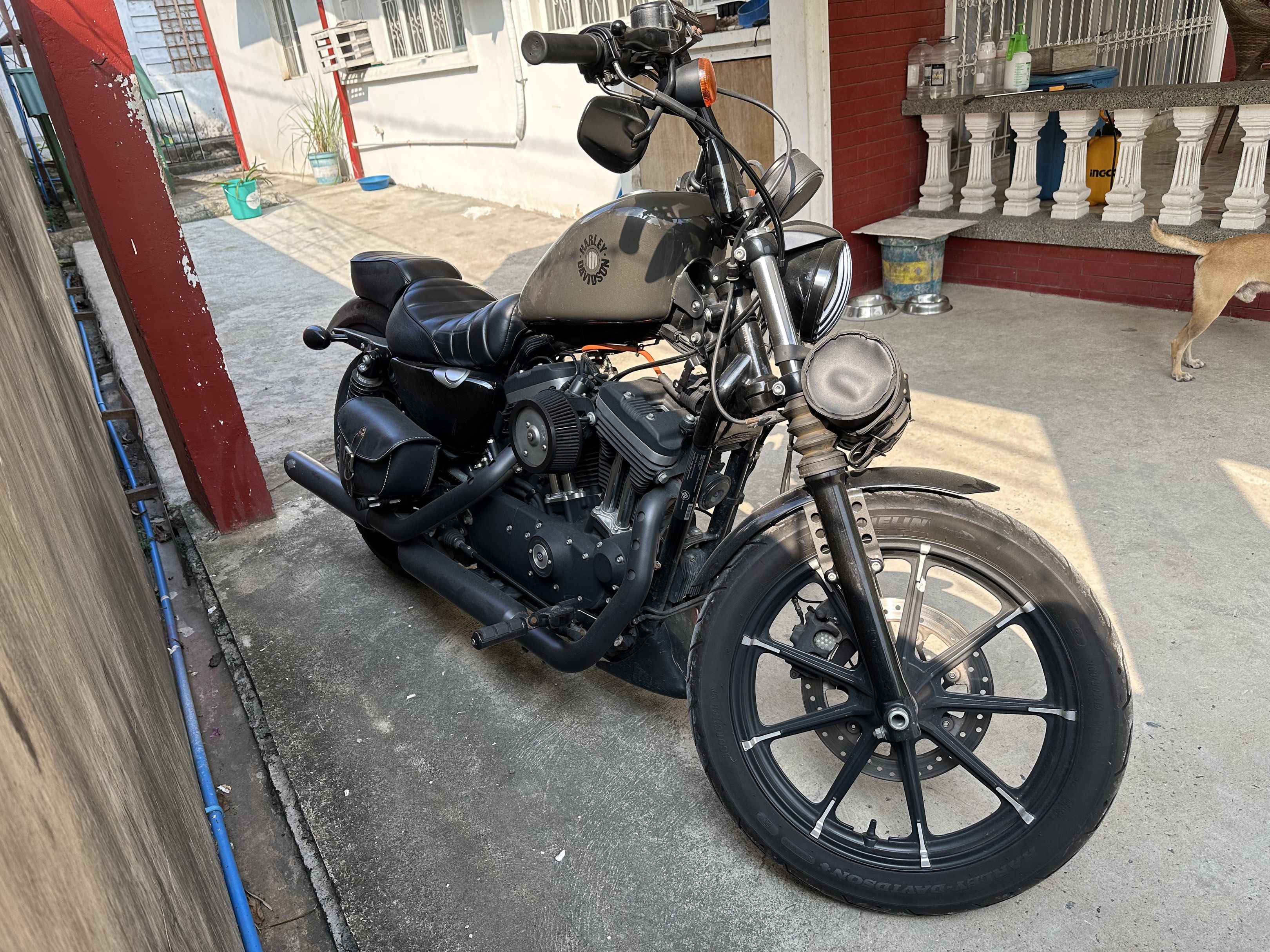 2019 Harley-Davidson Sportster Iron 883 (Category: Motorbikes for Sale) located in Taguig. Submitted by mykrodriguez (Listing ID 1419330392, Image 3). Description: Selling 2019 Harley-Davidson Sportster Iron 883 Industrial Grey. 6000+ kms only. Registered up to Aug 2026. Complete stage 1 upgrades - vance & hines air filter, vance & hines exhaust, vance & hines fuelpak 3 tuner and hd screaming eagle spark plug wires. Brand new yuasa battery. Brand