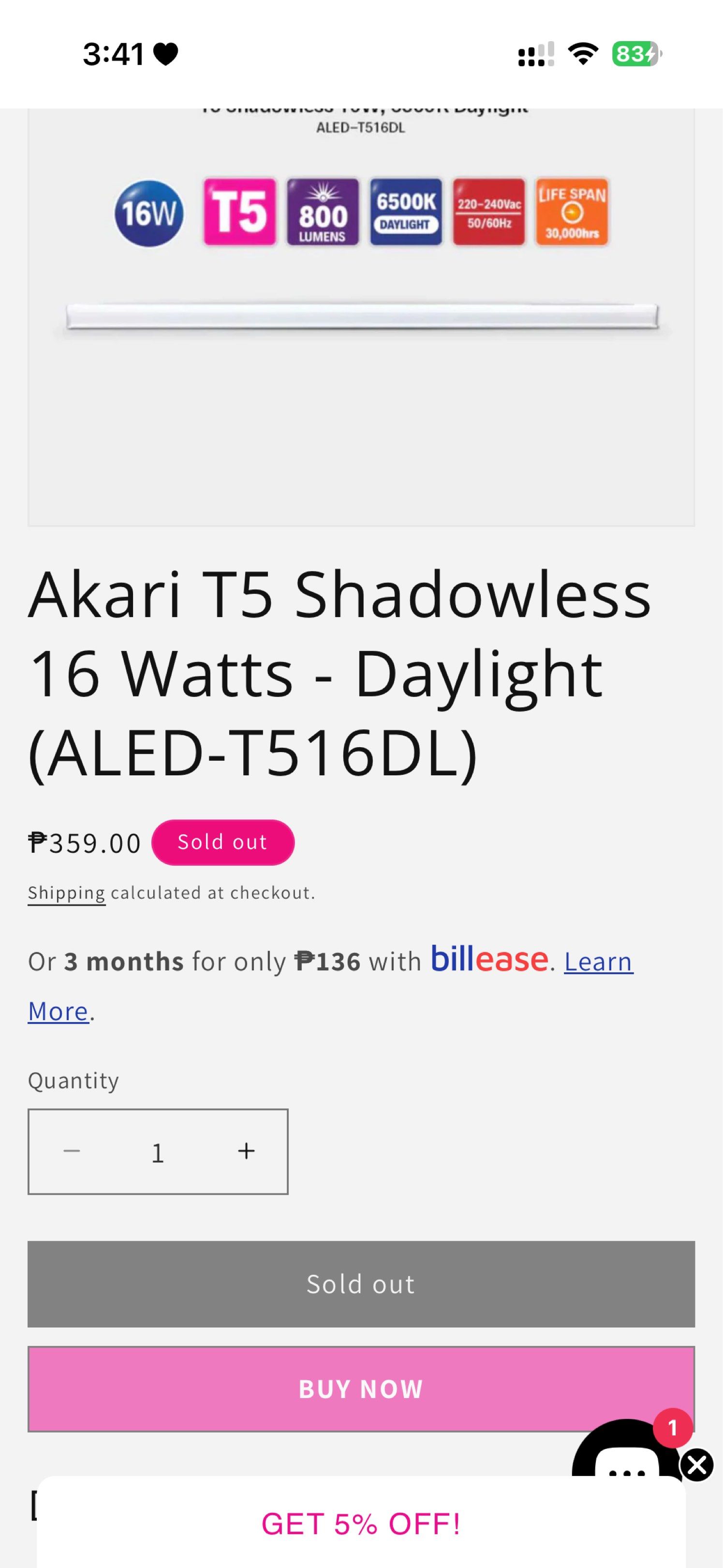 Akari T5 Shadowless 16W Daylight LED Tube (Category: Announcements) located in Pasig City. Submitted by apdb_ (Listing ID 1419267383, Image 3). Description: Akari T5 Shadowless 16 Watts - Daylight (ALED-T516DL) Buy 3 for 700.