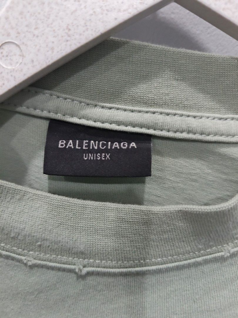 Balenciaga Distressed Shirt (Category: Luxury Apparel) located in Leyte. Submitted by chaem89 (Listing ID 1419211140, Image 3). Description: Excellent Cond Oversized Shirt sz XS on tag 22x30.