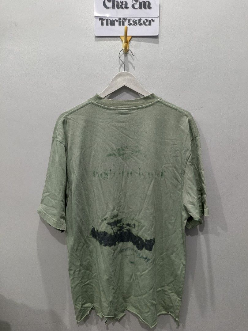 Balenciaga Distressed Shirt (Category: Luxury Apparel) located in Leyte. Submitted by chaem89 (Listing ID 1419211140, Image 2). Description: Excellent Cond Oversized Shirt sz XS on tag 22x30.