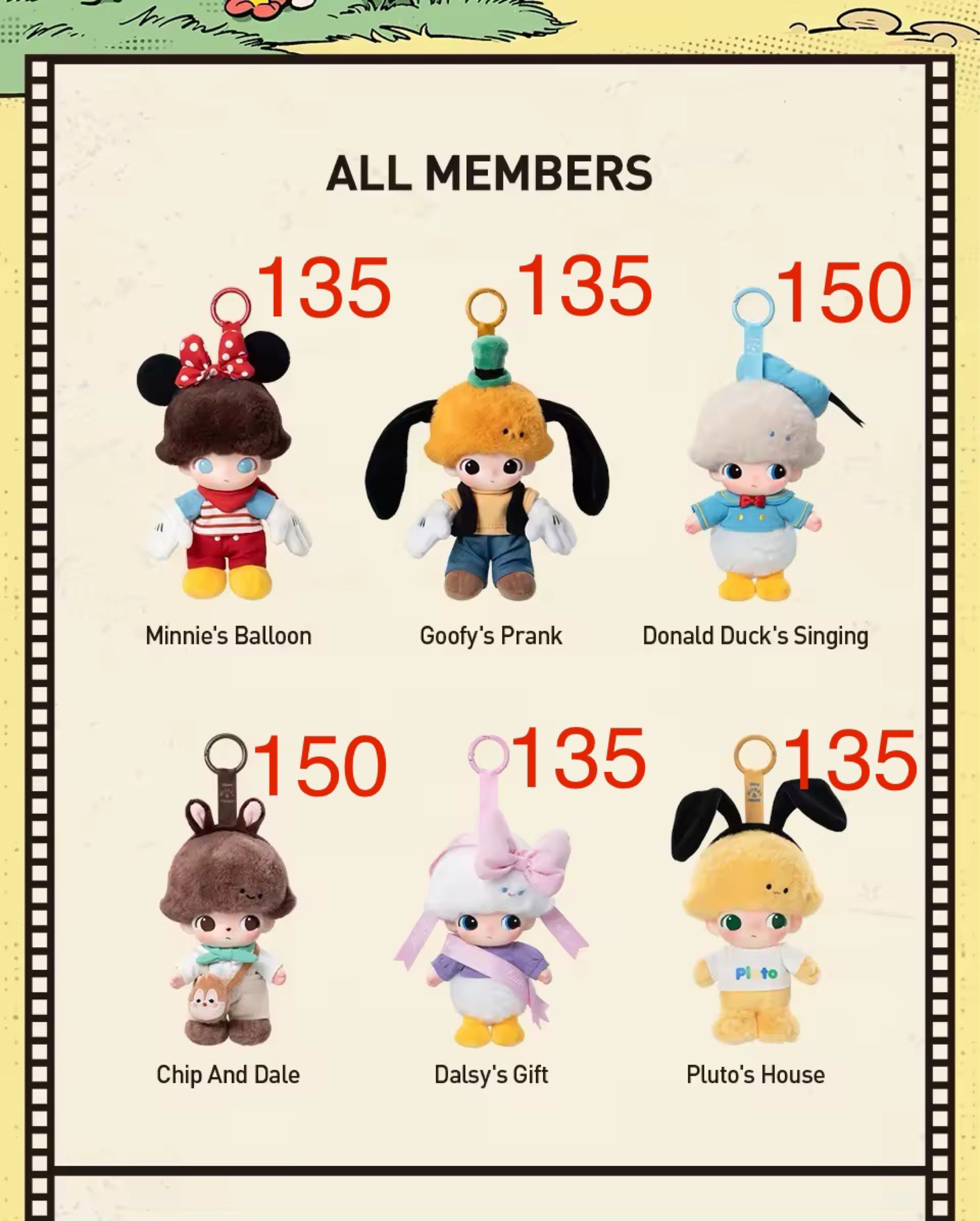 Dimoo Disney Dimoo world Donald Duck Chip dale daisy Mickey Minnie ...