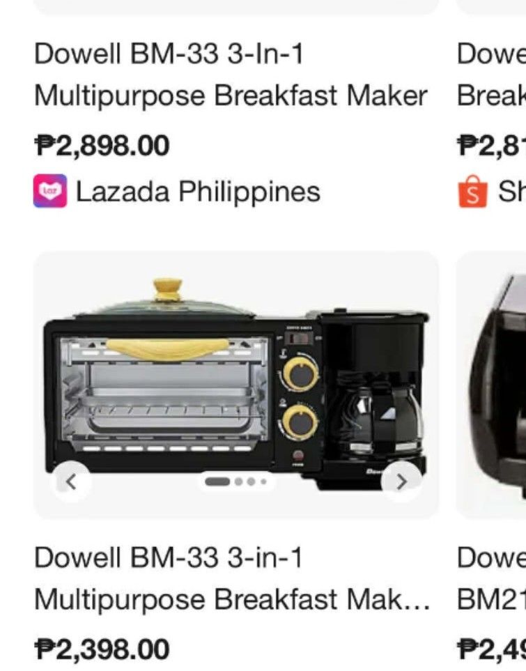Dowell 3-in-1 Breakfast Maker BM-33 (Category: Ovens & Toasters) located in Taguig. Submitted by funkopopden (Listing ID 1419294944, Image 3). Description: ✨ From Christmas Raffle Win to Your Kitchen Win ✨ Won this Dowell 3-in-1 Breakfast Maker at a Christmas Party raffle (December 2025 🎄) — but sadly, our kitchen is already fully booked with an oven toaster and coffee maker. No space, no need… so it deserves a new home 🏡 🍳 3-in-1 goodness: ✔️