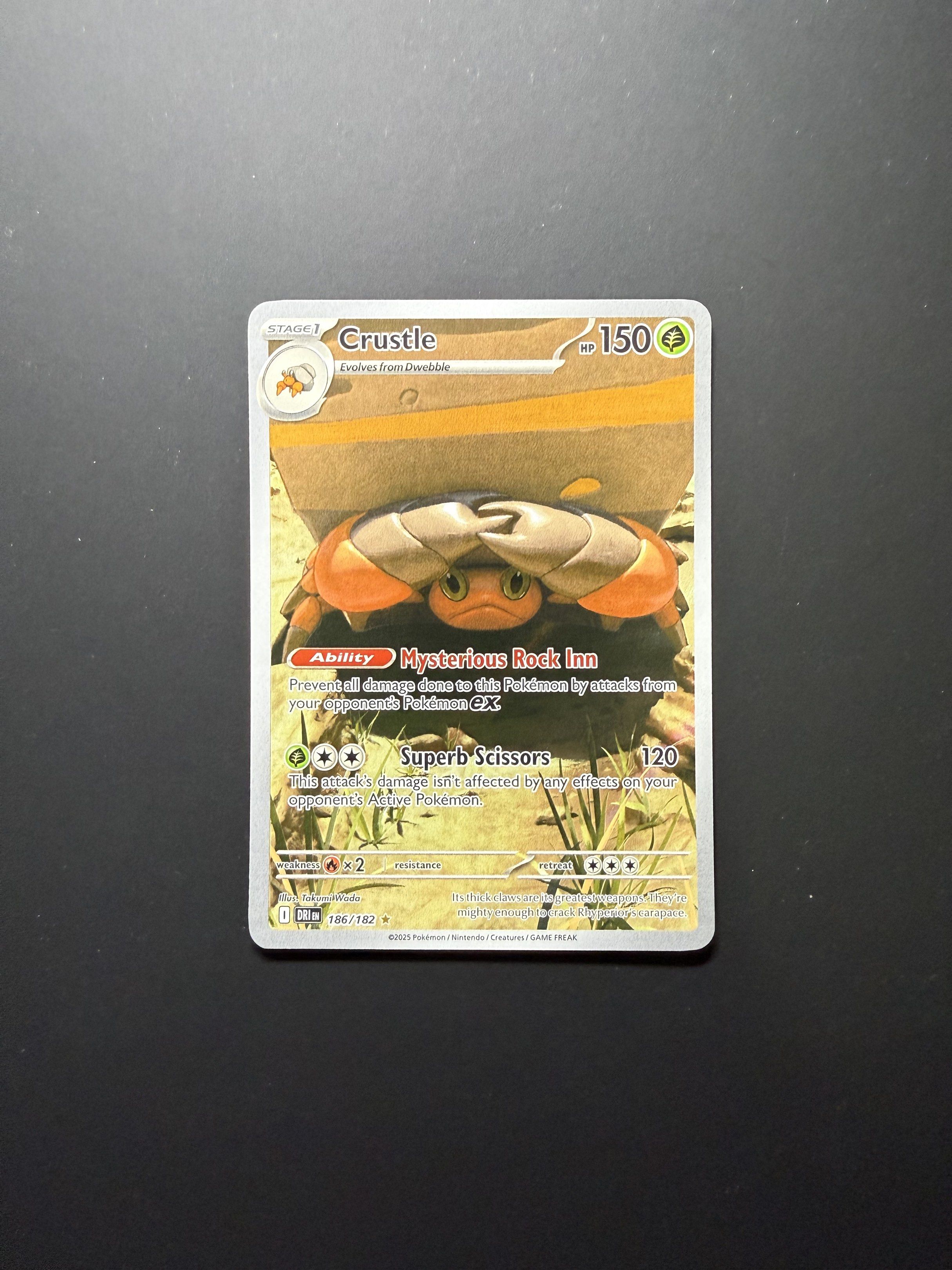 [ENG] [DRI] Crustle #186/182 Illustration Rare IR Pokemon Destined ...