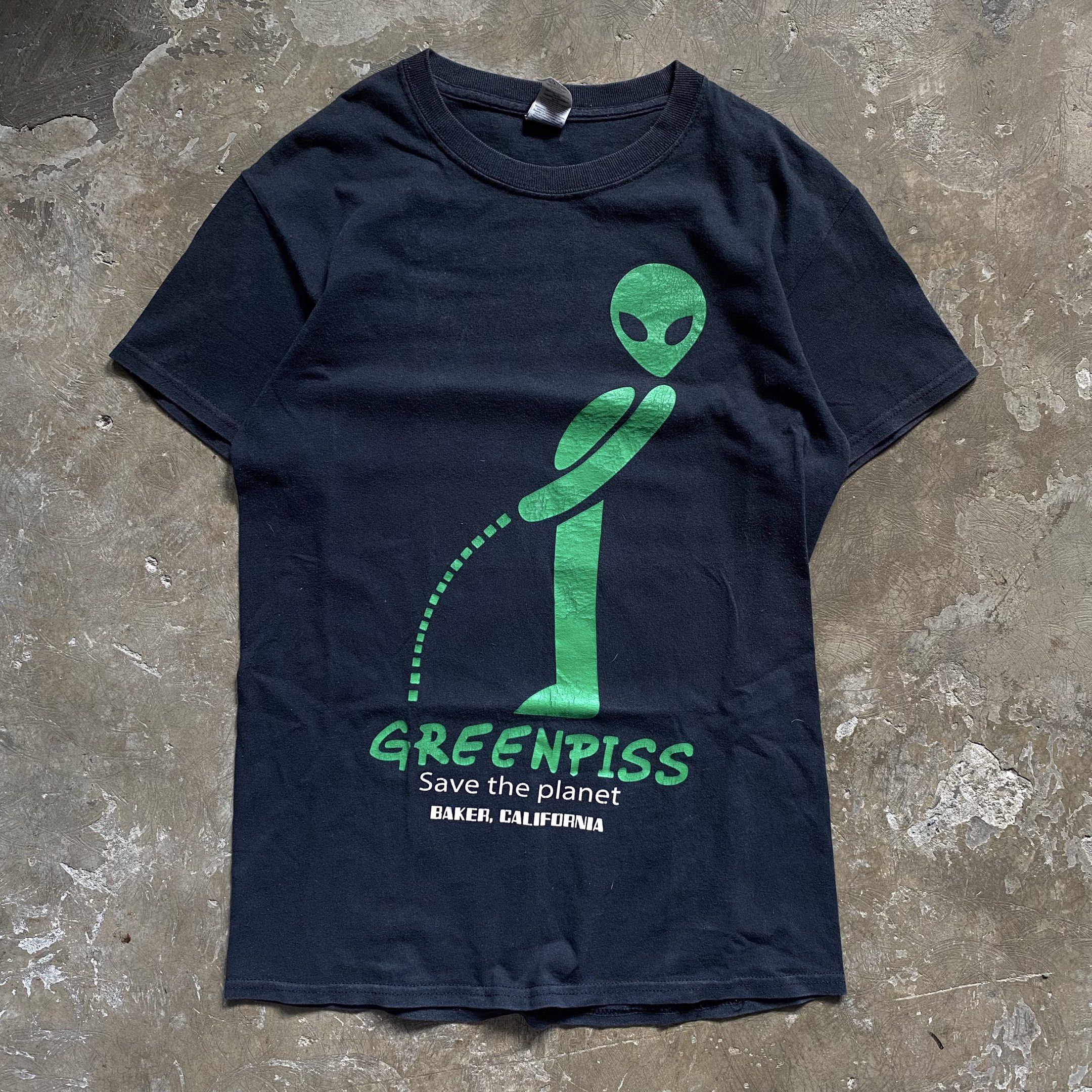 Greenpiss Alien Comedy Tee (Category: Tshirts & Polo Shirts ) located in Pasig City. Submitted by sound.racks (Listing ID 1419313272, Image 1). Description: Alien Greenpiss Comedy Tee -Dimes:W18xL27 -Issue:Minimal hairline prints ₱349 Shipped.