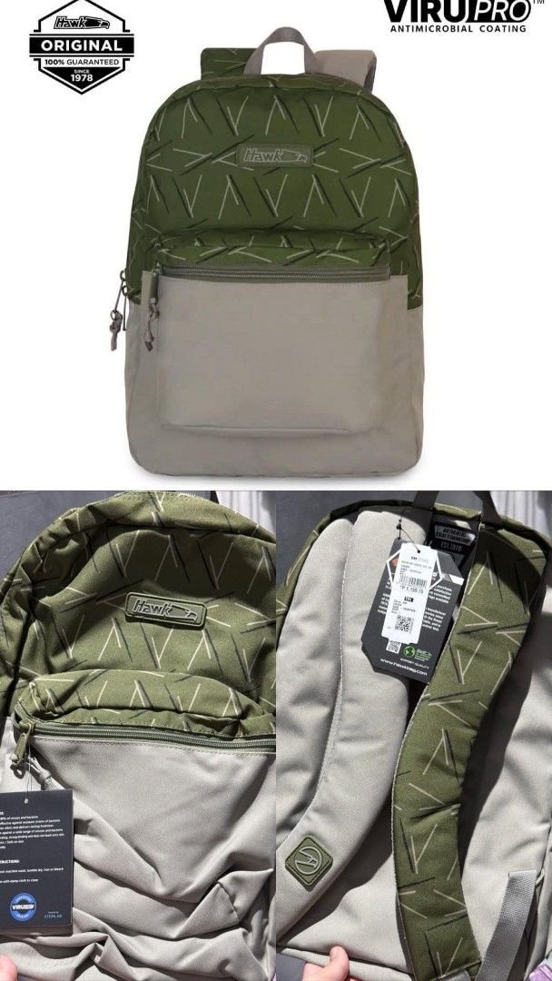 Hawk Backpack - Various Colors (Category: Backpacks) located in Manila. Submitted by saguittarian06 (Listing ID 1419386073, Image 2). Description: Authentic hawk backpack Tapos na mag aral anak mo buo pa rin tong bag na to 😆.