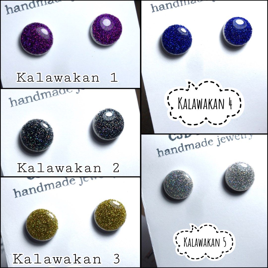 Kalawakan stud earrings handmade polymer clay (Category: Earrings) located in Cavite. Submitted by cjdartisan (Listing ID 1419278619, Image 1). Description: Here at CJD Artisan we lovingly hand make small batches of unique earrings that will ensure you stand out from the crowd. We only use high-quality findings that are suitable for sensitive ears. Actual product and its color will slightly differ from the photo as they will be made manually. The