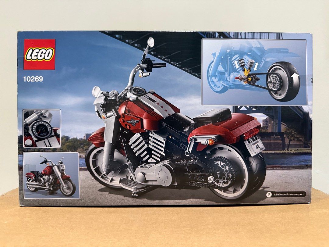 LEGO Creator Expert 10269 Harley-Davidson Fat Boy (Category: Lego & Building Sets) located in Quezon City. Submitted by lightningrush (Listing ID 1419193794, Image 2). Description: - LEGO Creator Expert 10269 Harley-Davidson Fat Boy - 1023 pieces - Brand new in box - Retired set Fast pickup in QC or San Juan. Can also arrange for shipping..