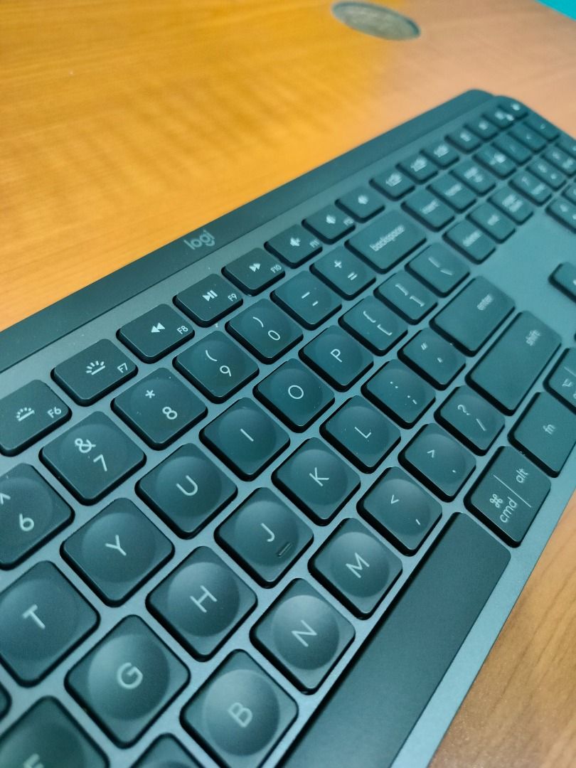 Logitech MX Keys Wireless Keyboard (Category: Computer Keyboard) located in Manila. Submitted by msadlawan646634 (Listing ID 1419253727, Image 2). Description: Dimensions: 16.93 x 5.18 x 0.8 inches (HWD). Weight: 1.78 lbs (approximately 0.81 kg). Key Features: Low-profile design, smart illumination, customizable keys, and a fast, fluid typing experience. Connectivity: Wireless wih Bluetooth and USB receiver options..