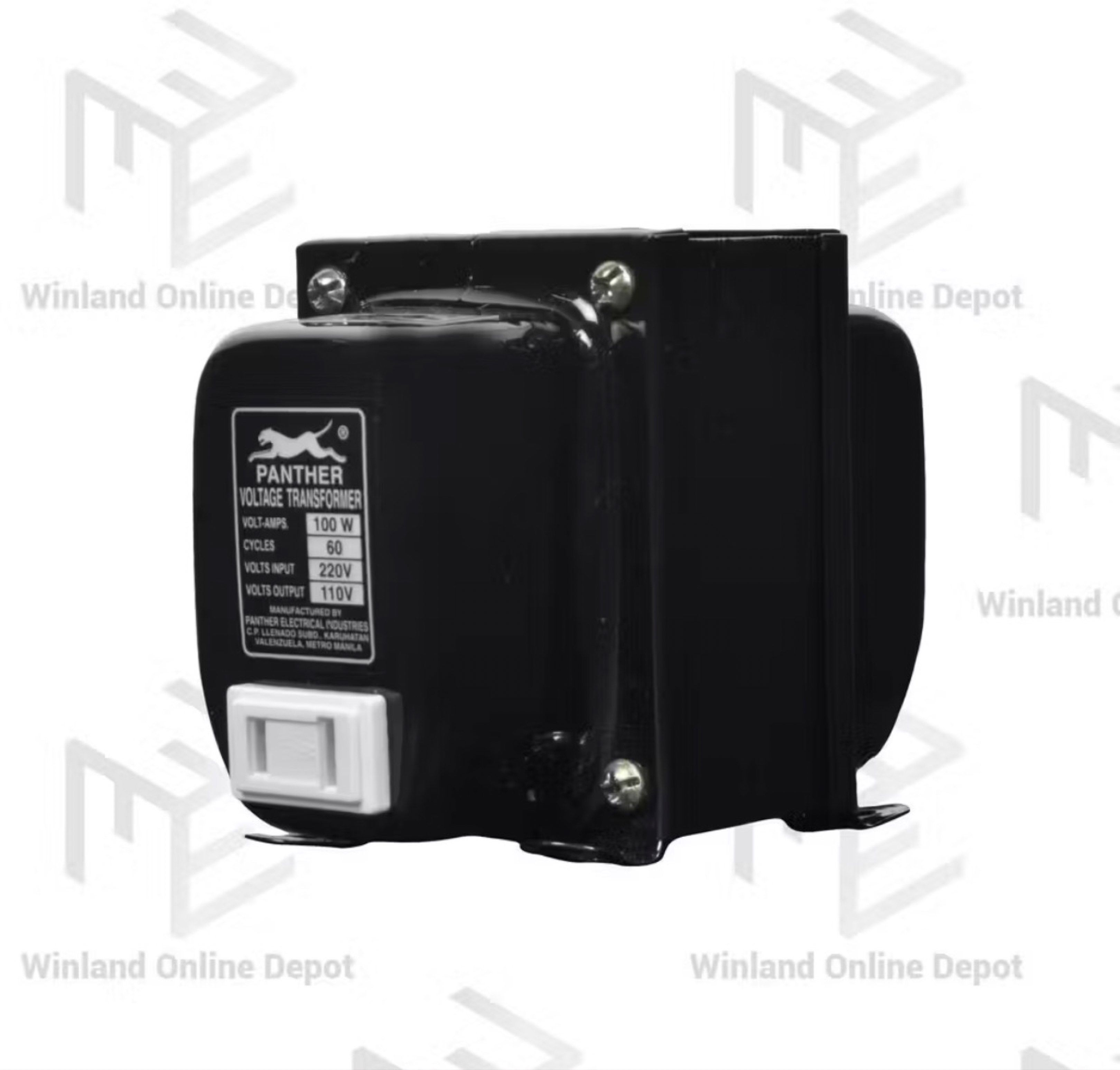 Panther Voltage Transformer 100W (Category: Electrical, Adaptors & Sockets) located in Antipolo. Submitted by jazzzzzzzzzzzz123 (Listing ID 1419258079, Image 1). Description: PANTHER Original PT-0284 Step-down Transformer 100 Watts, Input 220VAC, Output 100VAC Single Phase Auto Type, 220V to 100V Voltage Converter, Heavy Duty for Appliances Model: PT-0284 Quality: Premium Grade 99% Copper Wire Capacity Load: 100Watts Max Surge / 35wContinuos Moto