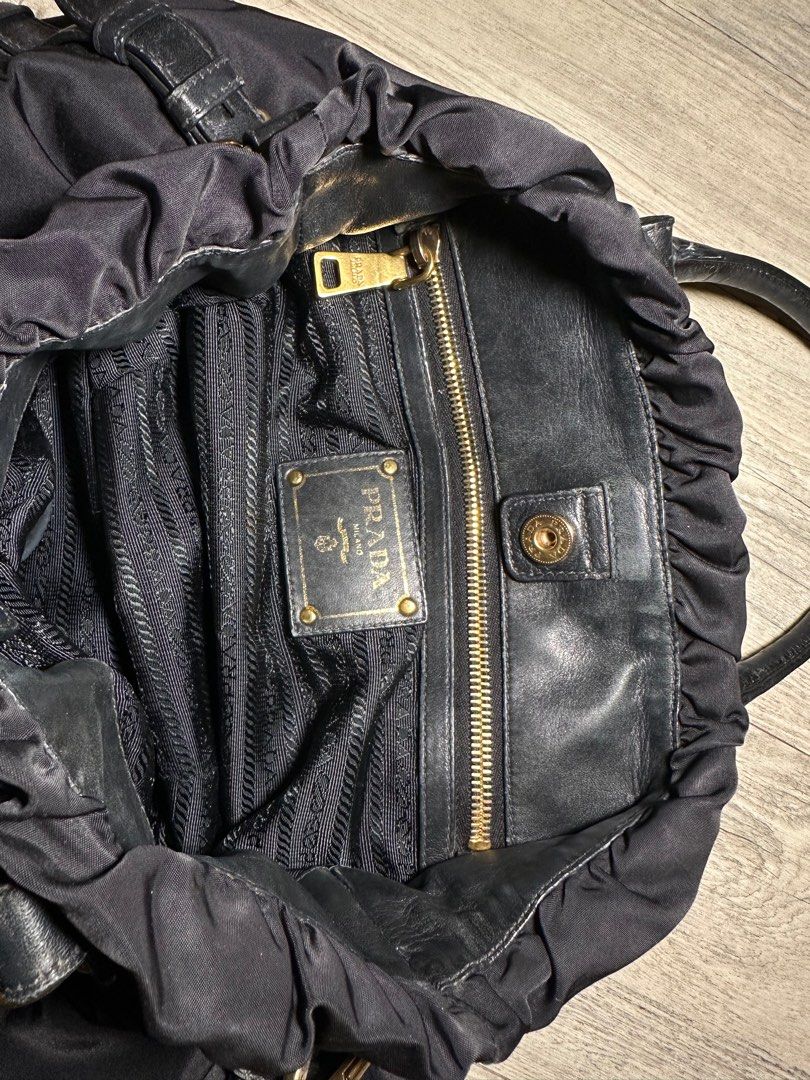 Prada Nylon Jacquard Two-Way Bag (Category: Luxury Bags & Wallets) located in San Fernando. Submitted by diorboi_ (Listing ID 1419232258, Image 3). Description: Prada Nylon Jacquard Two-Way Bag 🖤 - 💯 AUTHENTIC! - with entrupy certificate, auth cards & DB - no foul smell, stains, etc - comes with strap - minimal signs of use on leather handles, but still fine in person - so chic 💃🏻 🏷️ 25,000 - NEGOTIABLE no barat!.