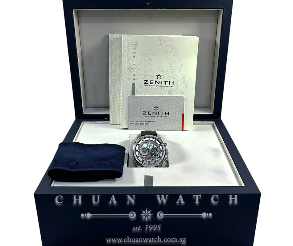 Pre-Owned Zenith El Primero Chronomaster Full Open 42mm 03.2081.400/78.C813 - Discontinued (Category: Watches) located in Singapore. Submitted by chuanwatch (Listing ID 1419259956, Image 2). Description: Zenith El Primero Chronomaster Full Open 42mm 03.2081.400/78.C813 - Discontinued REF : 03.2081.400/78.C813 *AVAILABLE Asking Price of SGD$8,350 (Negotiable, 2% Off via Cash / Bank Wire / PayNow) Condition : Pre-Owned in MINT Condition Complete Bo