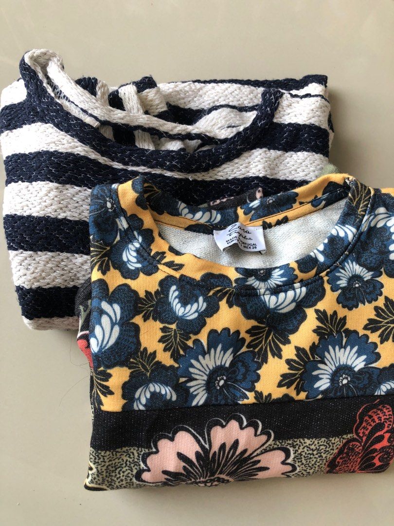 Sold as set: 2 Zara printed dresses (Category: Dresses) located in Quezon City. Submitted by macyscloset (Listing ID 1419226800, Image 1). Description: 🎀Zara floral printed dress - S on tag 🎀Zara knit dress - S on tag 🎀no flaws 🎀selling low; rfs: major decluttering .