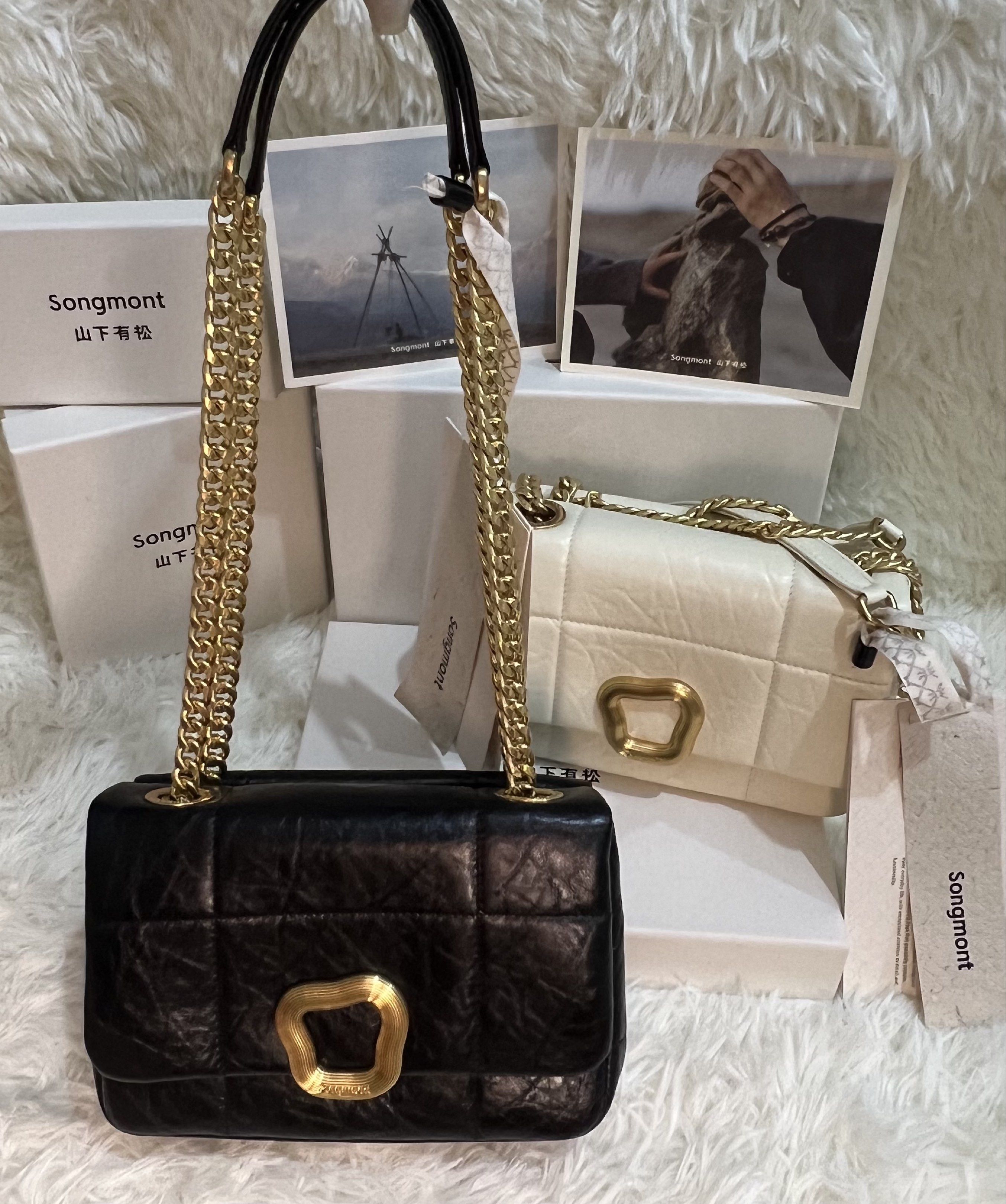 Songmont Chocolate Cowhide leather bag | 100% Authentic | Giftset | Brandnew (Category: Cross-body Bags) located in Manila. Submitted by krizzyventurina (Listing ID 1419378724, Image 1). Description: 👜 Songmont Chocolate Bag – 100% Authentic Guaranteed ON HAND | Ready to Ship | Registered Business in the Philippines and Singapore ✨ Available Colors • Milkshake White: A soft, creamy hue for a fresh, luxurious aesthetic. • Classic Black: Sophistic