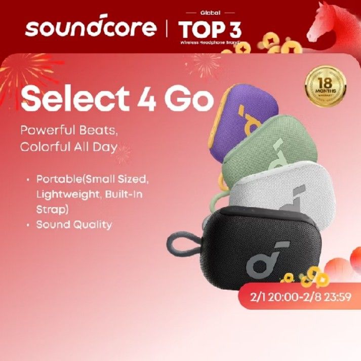 Soundcore Select 4 Go Portable Speaker, Audio, Soundbars, Speakers ...