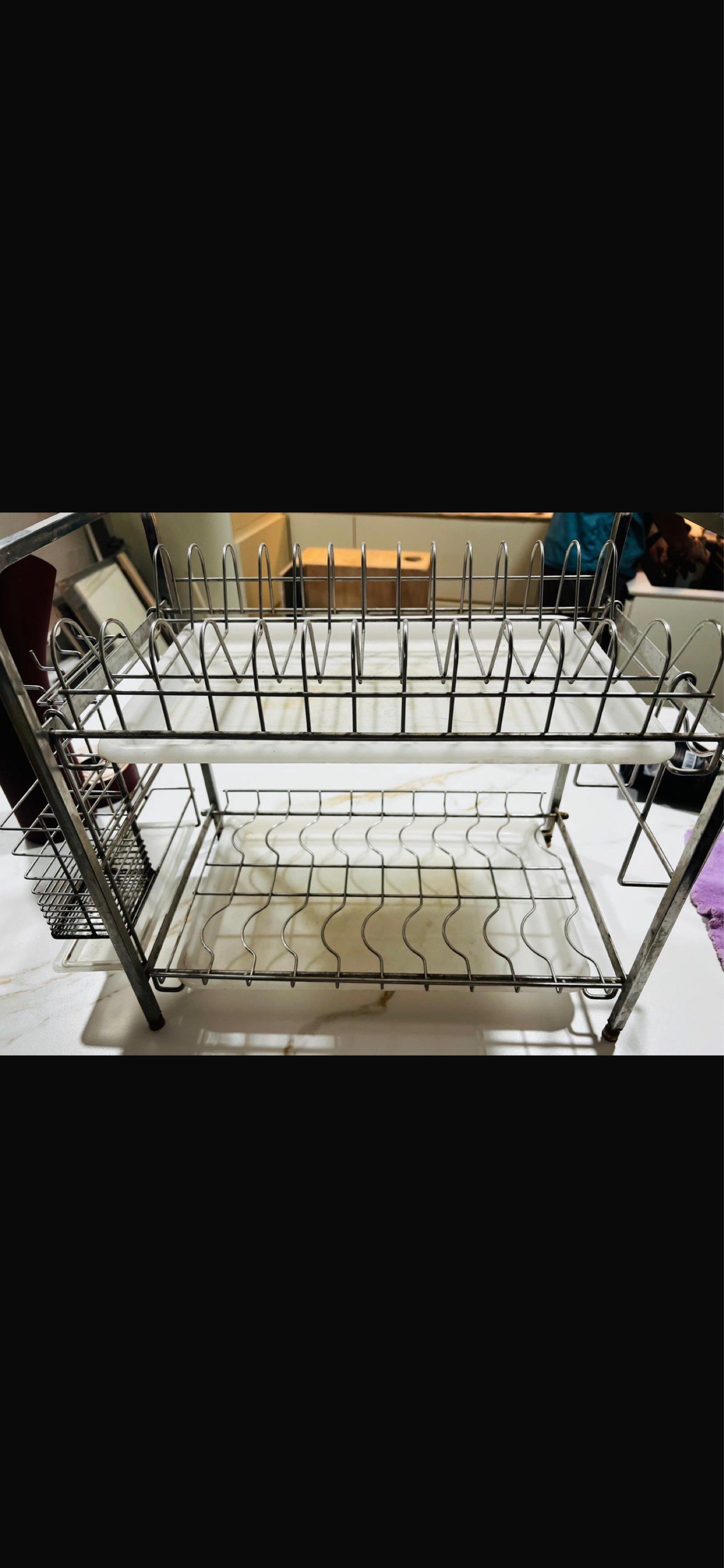 Stainless Steel 2-Tier Dish Rack445010763245178882