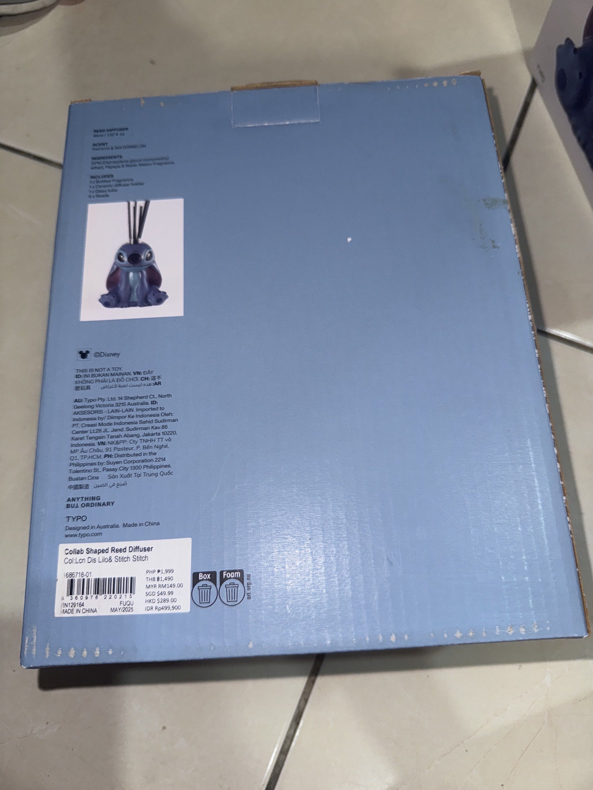 TYPO Disney Stitch Collab Reed Diffuser, Furniture & Home Living, Home ...